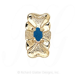 GS309 S - 14 Karat Gold Sapphire Slide 